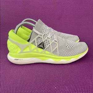 Reebok FloatRide Athletic Running Shoes Womens 9 Grey Volt White